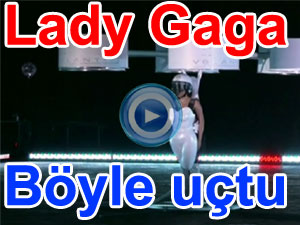 Lady Gaga uan elbisesiyle byle utu - video | BBC Ortak yayn