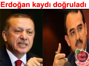 Recep Tayyip Erdo�an Sadullah Ergin ile yapt��� ses kayd�n� do�rulad�