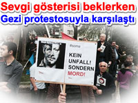 Tayyip Erdoğan'ı Almanya'da "Her Yer Taksim Her Yer Direniş” sloganı atan protestocular karşıladı